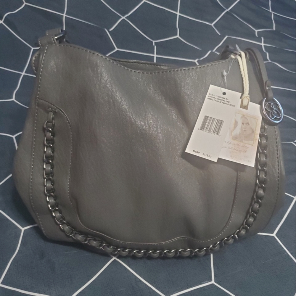 NWT Jessica Simpson Gray Chain Purse